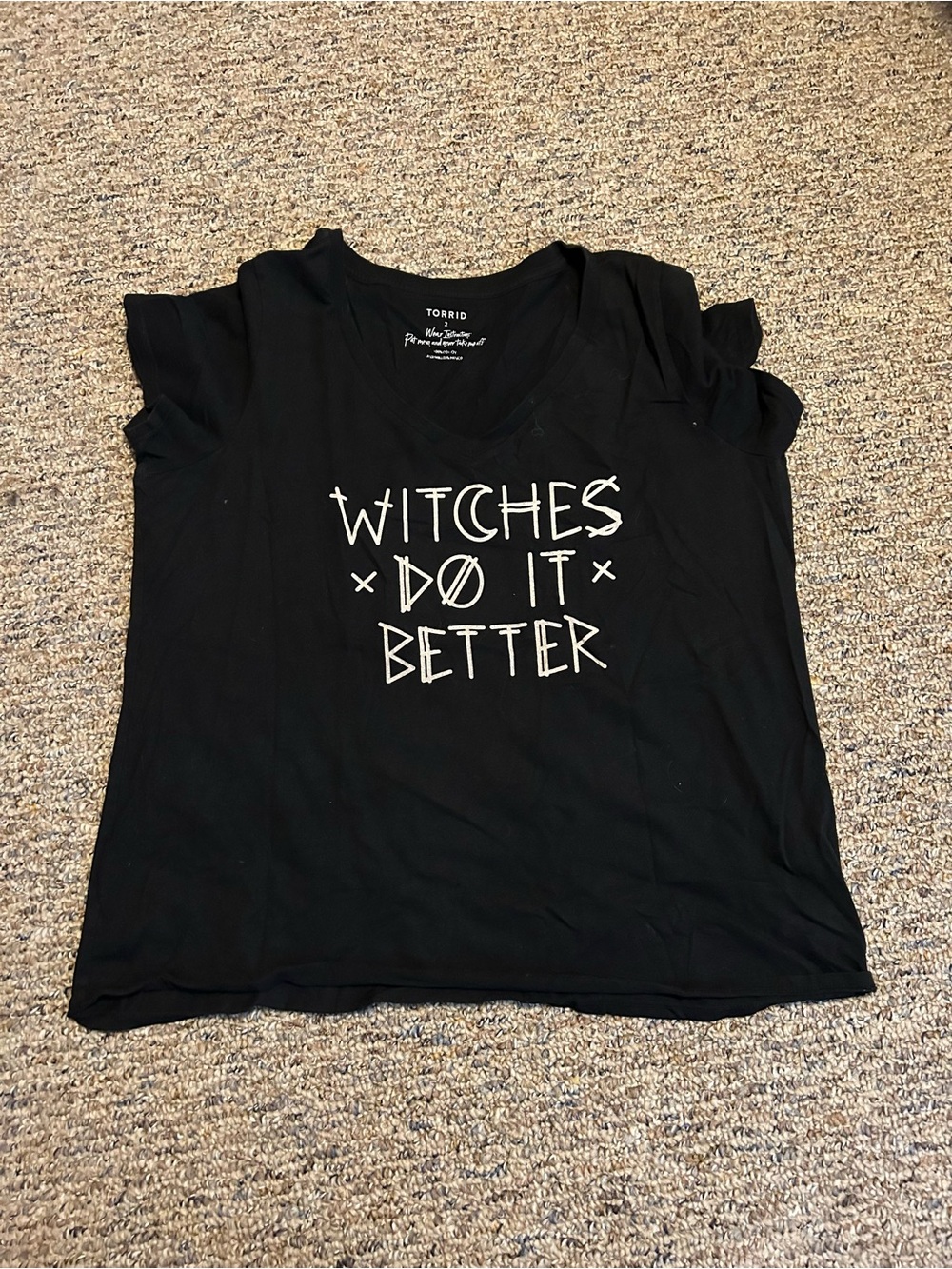 torrid Black Graphic Tee with 'Witches Do It Better' Slogan